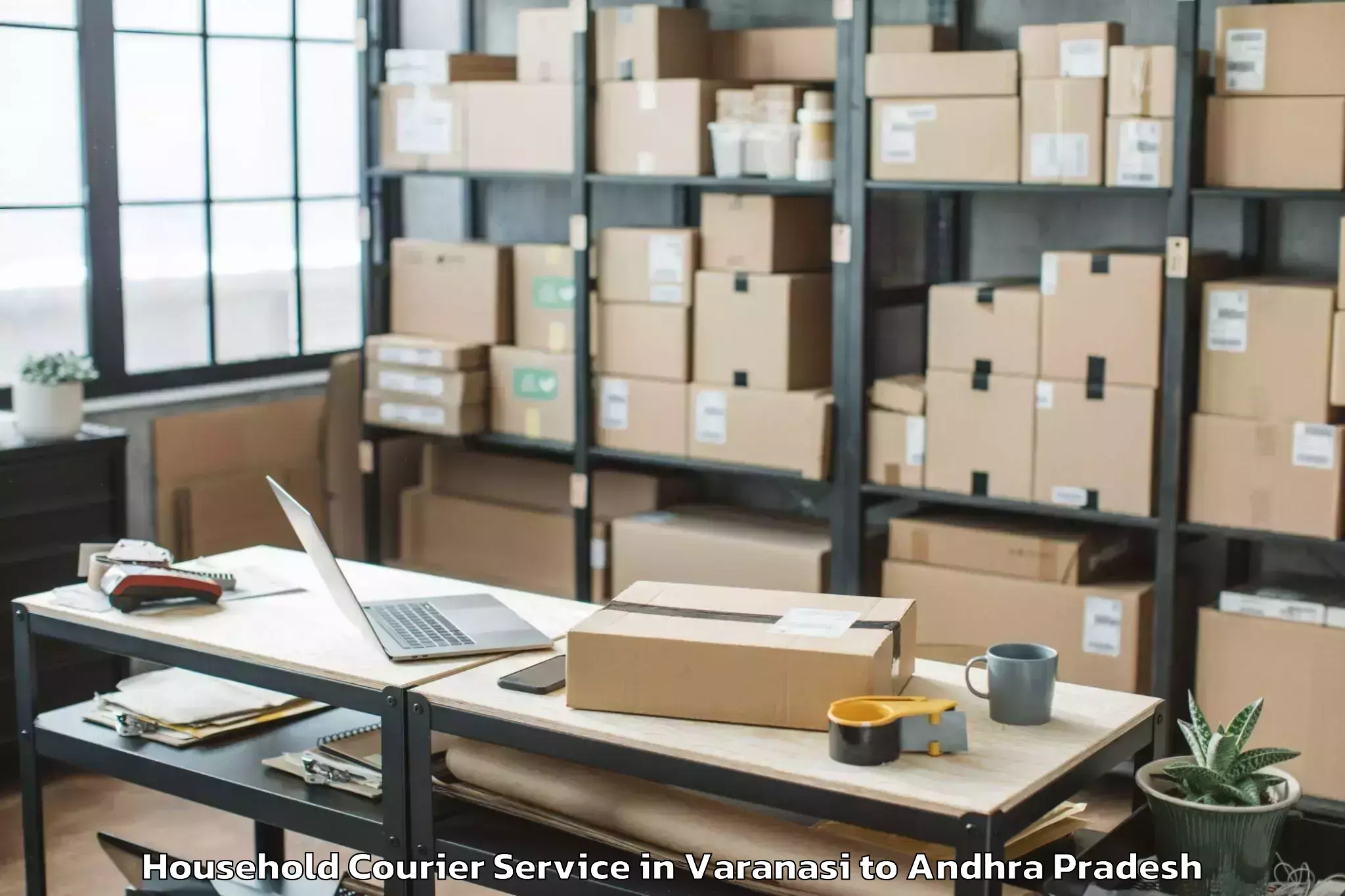 Quality Varanasi to Mangalagiri Household Courier